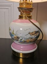 Lampe à pétrole décors Moustiers 