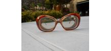 MONTURE DE LUNETTES JEAN  LEMPEREUR VINTAGE MARRON PRUNE