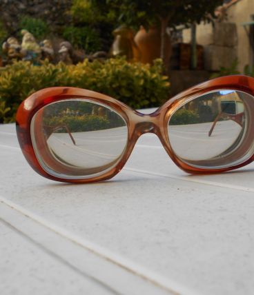 MONTURE DE LUNETTES JEAN  LEMPEREUR VINTAGE MARRON PRUNE