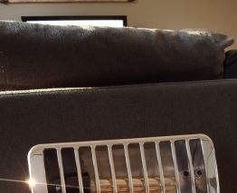 Ancien chauffage Thermor transformé en lampe