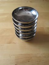 6 coupes a glaces inox vintage