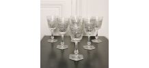 6 verres en cristal gravé Saint Louis