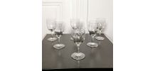 6 verres en cristal gravé