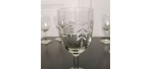 6 verres en cristal gravé