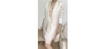 Long silk vest jacket