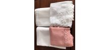 Ensemble 4 nappes et surnappes brodées