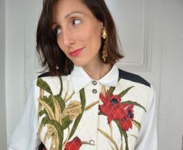 Blouse matelassée fleurie