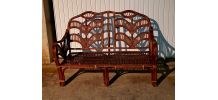 Banquette rotin vintage