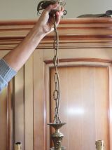 Lustre chandelier 5 branches en bronze