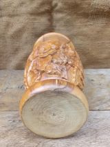 Vase en bois d'olivier sculpté à la main 
