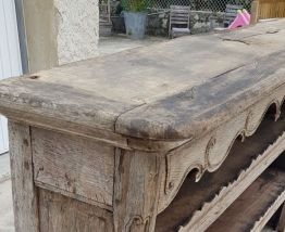 Vaisselier en chêne blanchi, XIX ème 