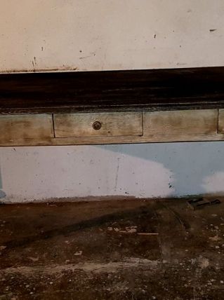 Console en chêne,  2 tiroirs