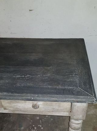 Console en chêne,  2 tiroirs
