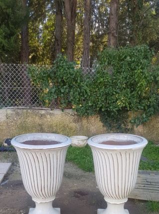 Paire de grands pots italiens céramique 