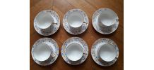 6 tasses à thé Limoges années 50/60