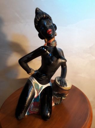 statuette platre 1950 a60 bon etat vue l age 