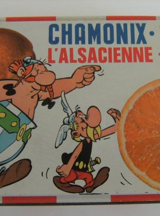 Boite biscuits chamonix vintage motifs astérix et obélix