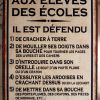 Plaque métal vintage Aux élèves des écoles 