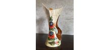 -	Vase Vallauris vintage (année 50), décoré main, signé Tess