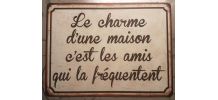 Plaque métal le charme 