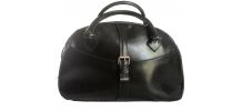 Sac à main vintage - magnifique cuir noir, début XXème