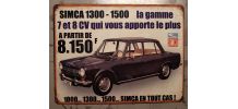 Plaque métal Simca