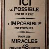 Plaque métal le possible 