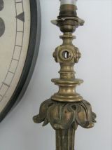 Lampe à poser colonne en bronze laiton vintage 