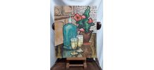 Tableau nature morte " Le Siphon " signé Féraud