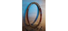  monture encadrement ovale    pour miroir  ou cadre or et bo