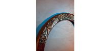  monture encadrement ovale    pour miroir  ou cadre or et bo