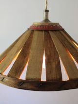 Suspension, luminaire en osier