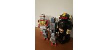 lot de 5 robots en metal et plastique vintage 1960 a 70 en e