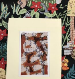 Batik sur papier marouflé 18x24cm 