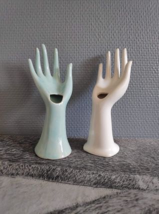 soliflores blanc et turquoise
