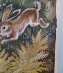AFFICHE D'ÉCOLE ANCIENNE "LE SOUS-BOIS" H.POIRIÉ