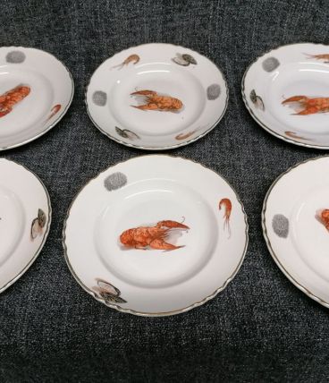 Lot de 6 assiettes creuses vintage