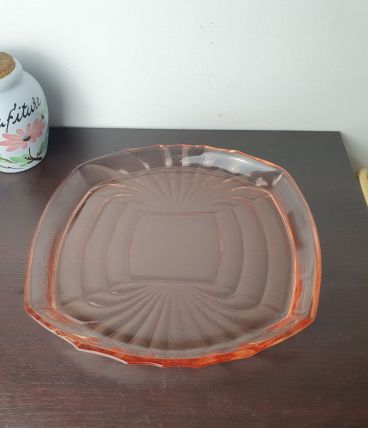 Plat verre rose