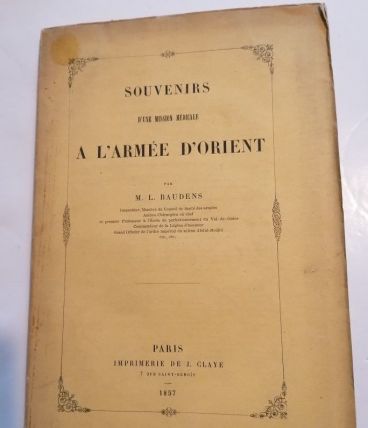 Souvenirs d'une mission médicale à l'armée d'Orient.1857