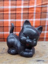 2 chats en plastique soufflé - Années 60 