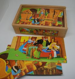 Jeu de cubes en bois 