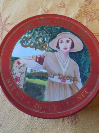 BOITE METAL MAC IVER'S VINTAGE STYLE ART NOUVEAU COLA 