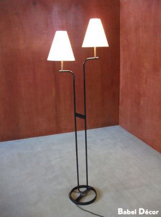 Lampadaire double abat-jour 1950's