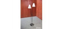 Lampadaire double abat-jour 1950's