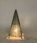 Lampe en verre pyramidale