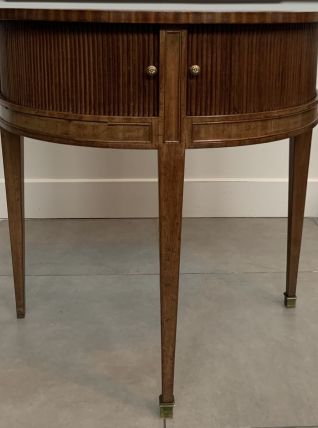 Table / cabinet demi lune vintage 