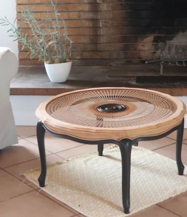 Table basse cannage 