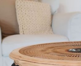Table basse cannage 