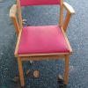 4 chaises skaï rouge 
