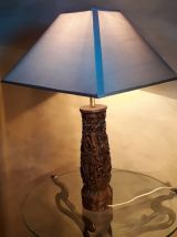 grande lampe en bois exotique  finement sculptée danseuse th
